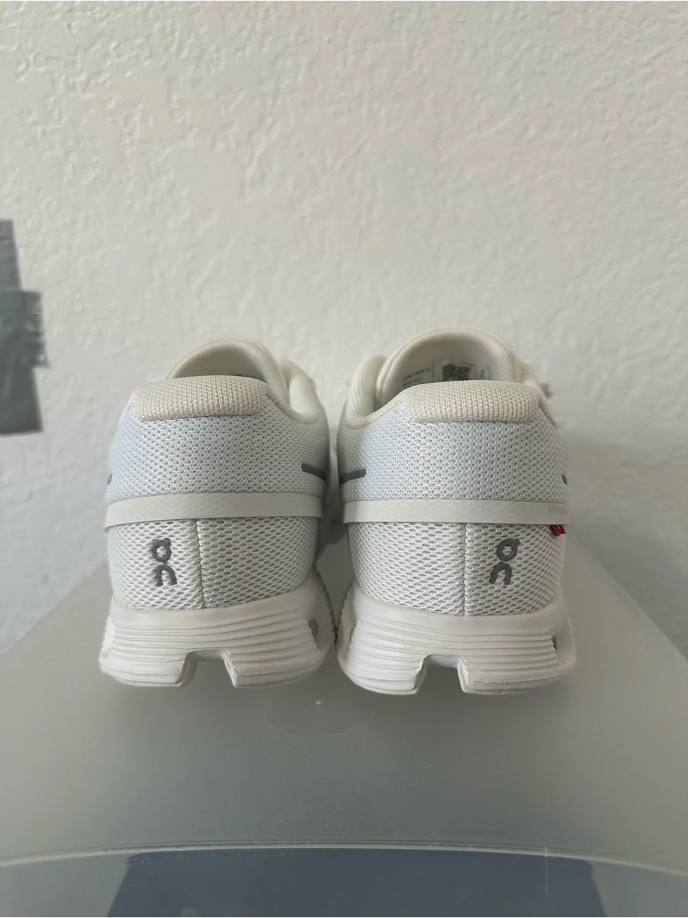 On Running Clouds 5 White Mesh Cloud Sneakers